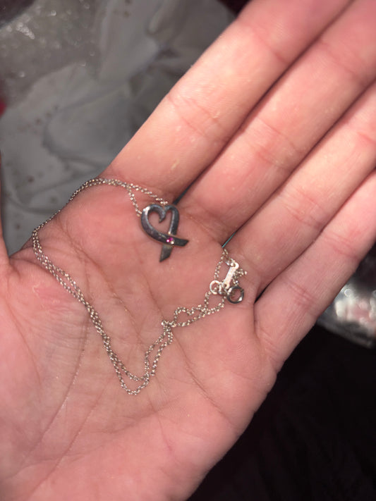 Tiffany and Co. heart pennant necklace