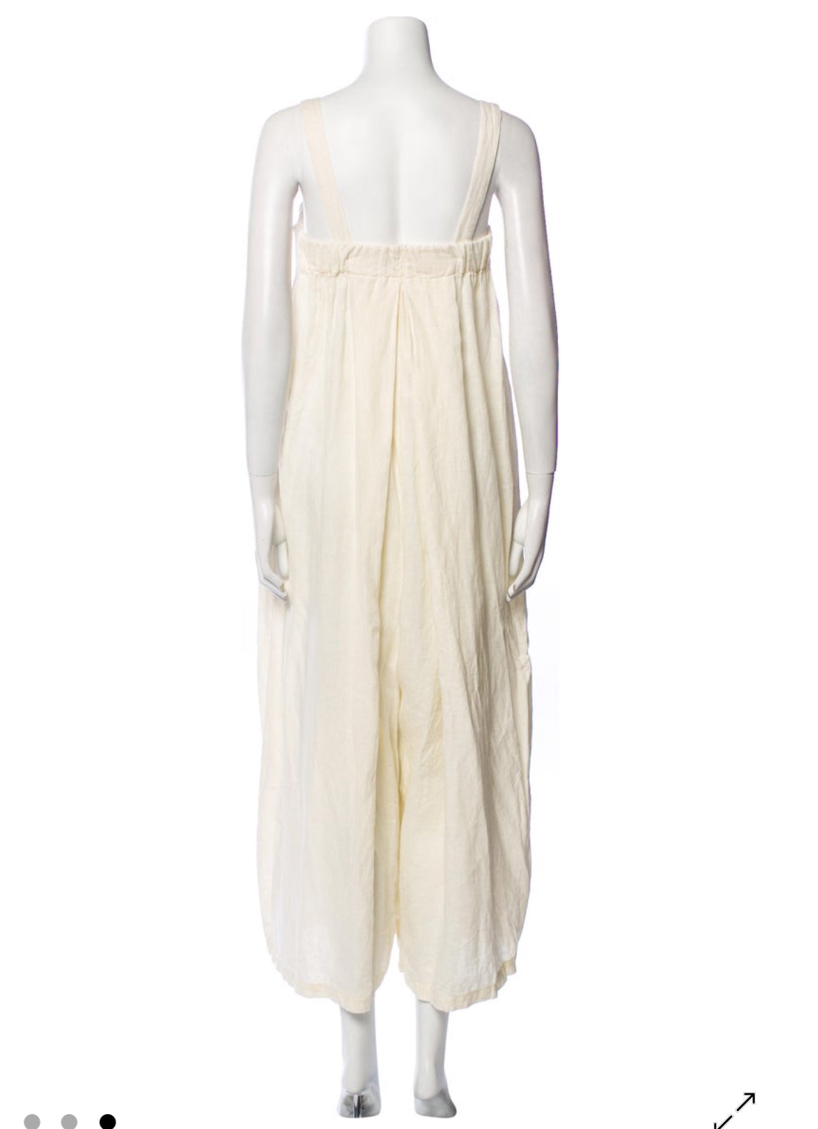 Linen origami jumpsuit 2way pant/romper black crane