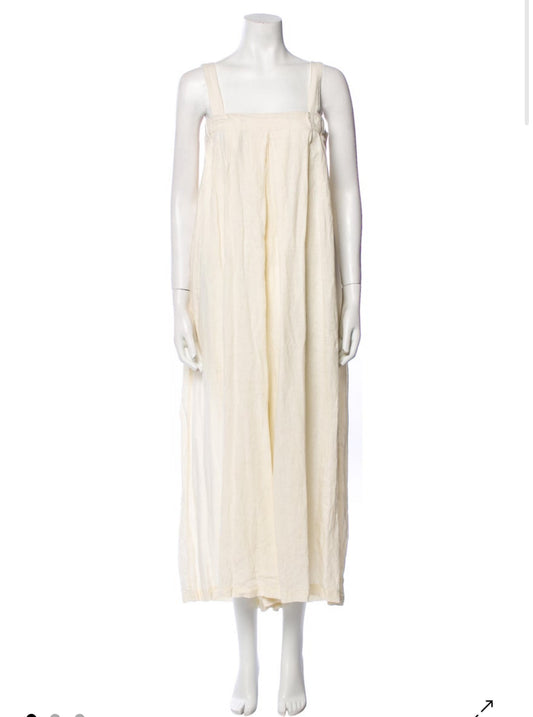 Linen origami jumpsuit 2way pant/romper black crane